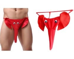 HAN - Erotisch Herenondergoed - Intensieve Rood - Realistische Trunk - Grappige Ogen