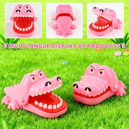 Krokodillenspel - Tandjes spel - Kinderfeestje - Zenuwslopend plezier - 145 cm - Roze — thumbnail 2