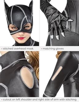 Deluxe Catwoman Kostuum voor Volwassenen met Handschoenen en Masker — thumbnail 2