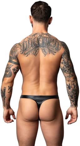 Male Power Sexy Wetlook Bong Thong - Zwart - Maat L/XL — thumbnail 2