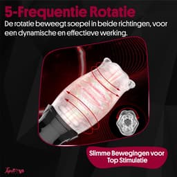 Tipstoys® PocketPussy Draaiende Masturbator - Blowjob Stimulator - Sex Toys voor Mannen — thumbnail 3