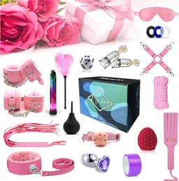 BDSM Extreme - Sex Toys voor Koppels - 33 Stuks - Seksspeeltjes voor Koppel - Zweepje Seks - Shibari Touw – Bondagesets – Dildo’s - Sexspeeltjes voor Koppels - Couple Games – Bondagesets – Boeienset, Handboeien, Tepelklemmen, etc - Roze — thumbnail 5