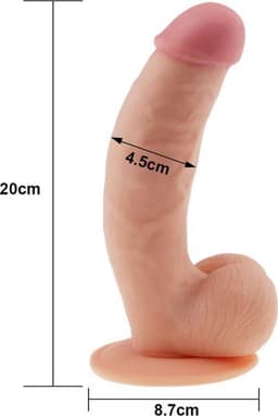 Lovetoy - The Ultra Soft Dude - Realistische Dildo - 21,5 x 4,5 cm — thumbnail 3