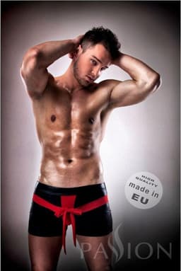 PASSION MEN | Passion Komplet Underwear Red/black Leather S/m — thumbnail 1