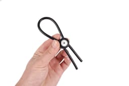 Banoch | Verstelbare Lasso Cockring | Zwart Siliconen | One Size | penisring — thumbnail 5