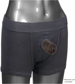 Packer Gear 5 Inch met Plas Gaatje - Zwart* — thumbnail 3