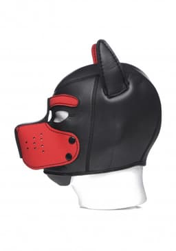 Neoprene Puppy Hood - Black and Red — thumbnail 20