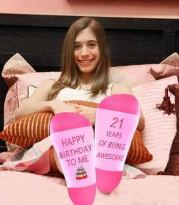 Verjaardagscadeau Set - Geschenkdoos Vrouw - 21e Verjaardag Vieren - Compleet Samengesteld - 7 Delig - Rosé — thumbnail 5