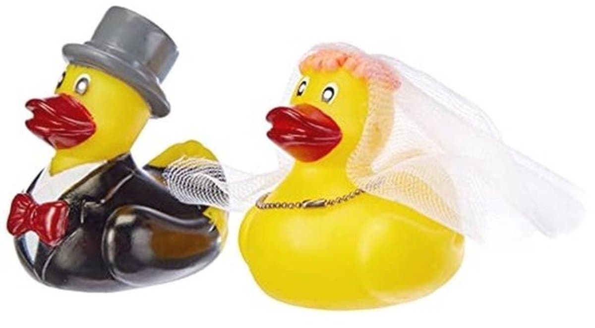 Mr en Mrs Duck Geschenkdoos Set voor Bruid en Bruidegom — afbeelding 1