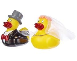 Mr en Mrs Duck Geschenkdoos Set voor Bruid en Bruidegom