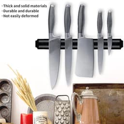 Magnetische messenhouder, meshouder voor roestvrij staal, met montagegereedschap, 25 cm, zwart — thumbnail 3