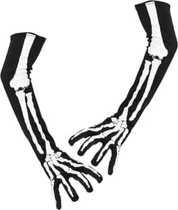 Handschoenen, schedel klauw spook bot handschoenen voor Halloween cosplay party rekwisieten, rekbare grappige schedel bot volledige vinger handschoenen voor mannen vrouwen tieners — thumbnail 1