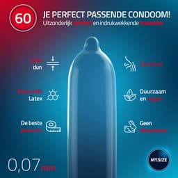 MY.SIZE Classic condooms maat 5 I 60 mm breed I 10 stuks standaard verpakking I premium condooms extra dun I condooms true to touch gossamer I dunne 0,07 mm wanddikte I condooms veganistisch — thumbnail 3