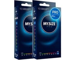 MY.SIZE PRO 20 stuks 72mm ELITE – MEGA XL condooms, hooggezuiverd Vytex-latex voor minder geur, zeer gemakkelijk te openen en af te rollen