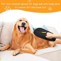 Elektrostatische handschoenen, 2-delige dubbelzijdige grooming handschoenen, magnetische vachthandschoen voor kattenharen en hondenharen — thumbnail 4