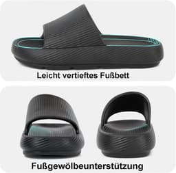 Pantoffels voor dames en heren, lichte EVA-badschoenen met zachte zool, antislip wolkendesign, slippers voor badkamer, sauna, indoor — thumbnail 2