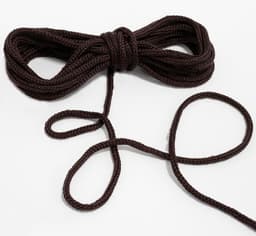 - C68304 - Decoratief gevlochten koord 5 meter x 4 mm - van polyester - kleur bruin — thumbnail 5
