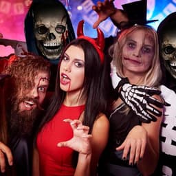 Halloween eng masker mannen, griezelig volledig hoofd schedel masker met bewegende kaak, volledig hoofd latex skelet hoofddeksels voor horrorfilmfans en volwassen Halloween-kostuums. (harde — thumbnail 4