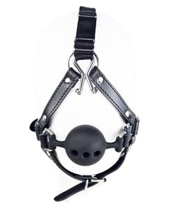 BNDGx® - Extreme BDSM Masker - Nep Leer - Met Gag Neus Klem - SM — thumbnail 1