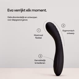 Eva® Arc - Gebogen Design Vibrator - Intense Clitoris & G-spot Stimulator - Spannende Luisterverhalen - Vibrators voor Vrouwen & Koppels - Stijlvolle Dildo - Premium Sex Toys voor Vrouwen - Cadeau voor vrouw - Obsidian Black — thumbnail 12