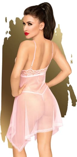 Penthouse Lingerie Naughty Doll - Erotische Babydoll - Maat L/XL - Roze — thumbnail 3