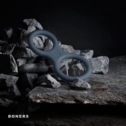 Boners - Siliconen Cockring en Ballstretcher - Seksspeeltjes - Penisring - Cockringen - Sex Toys voor Mannen - Bondage - Eikelring - BDSM Set - Grijs — thumbnail 4