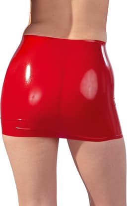 LateX – Latex Rok Korte Variant met Strakke Pasvorm voor Geile Uitstraling Maat L - Rood — thumbnail 2