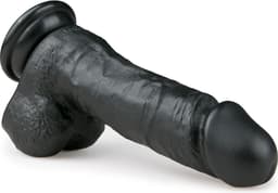 EasyToys - Realistische Dildo met Balzak - Inclusief Zuignap - Dildo's - Dildo met Zuignap - 17,5 cm - Zwart — thumbnail 3