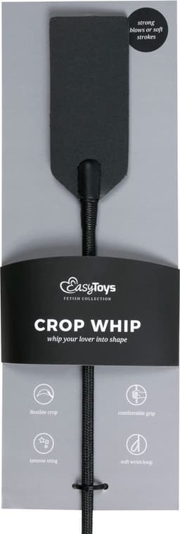EasyToys - Zweep SM met Lange Steel - Zweep Sex Musthave voor SM liefhebber - Kinky Zweep met Lange Steel - BDSM - Zwart — thumbnail 3