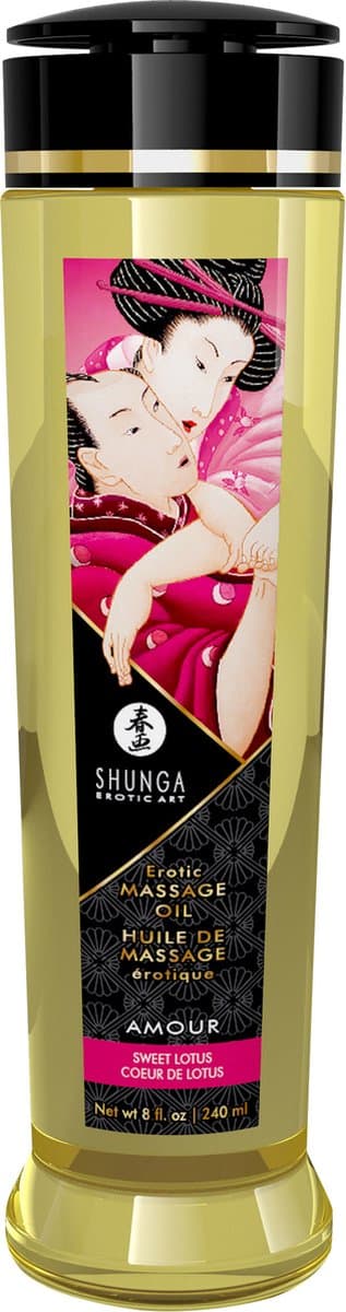 Shunga - Massageolie - Amour Sweet Lotus - 240 ml — afbeelding 1