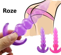 Buttplug I Anaal Plug I Butt Plug I Ribbel Buttplug I Voor Hem Of Haar I 12 CM Inbrenglengte I Siliconen I Roze — thumbnail 1