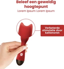 PureVibe® Mini Kitty Clitoris Stimulator en Vibrator - Stil & Discreet - Vibrators voor Vrouwen - Seksspeeltjes - Sex Toys voor vrouwen en koppels - Bordeaux Rood — thumbnail 3