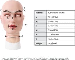 Siliconen - Vrouwelijk - Masker - Gezicht - 100% Hypoallergene Medische Siliconen - Realistisch - Crossdresser - Transgender - Mastectomie - Hoofd - Gezichtsmasker - Female Face — thumbnail 3