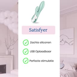 Satisfyer, vibrator, rabbit vibrator, 'Air Pump Bunny 5 Connect App', 20,5 cm, met app, opblaasbaar — thumbnail 2