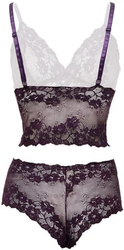Christine le Duc - Kanten Bralette Set - Lingerie Erotisch - Valerie - Paars — thumbnail 3