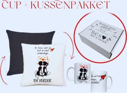 Romantisch Geschenkset: Kussen En Beker - Inclusief Vulling (35 x 35 Cm) — thumbnail 5