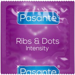 Pasante Intensity - Condooms met Ribbels en Nopjes - Ribs & Dots - 12 stuks — thumbnail 5