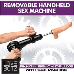 XR Brands Deluxe Bangin' Bench met Sex Machine seksmeubel - Zwart — thumbnail 4