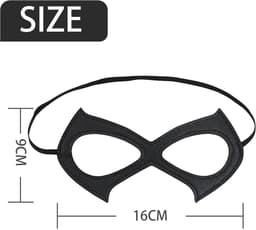 Dailygoods- Kattenmasker Zwart - Halve Gezichtsdesign - Leren Masker - Cosplay/Kostuum - Carnaval/Halloween - Comfortabele Pasvorm — thumbnail 2