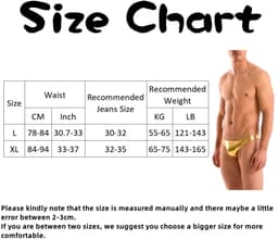 Dailygoods - Glanzende herentanga - Sexy T-back string - Laag metalen accent - Zwart/goud/zilver - Clubwear ondergoed - Geschikt voor rave-party's - C — thumbnail 3