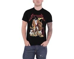 Heren T-Shirt Zwart met Rock Band Album Artwork