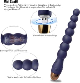Daity Vibrator met 7 balletjes, anaalplug met 10 vibratiestanden, prostaatstimulerend speeltje, erotisch seksspeeltje voor stellen, extreme seks — thumbnail 5