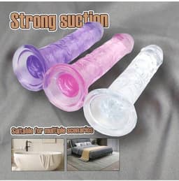 Oneay 4.0cm*19cm Realistische dildo met zuignap, zachte anale dildo, anaalplug, anaalplug met penissimulatie, anaaldilatator voor prostaatmassage, unisex seksspeeltje — thumbnail 2