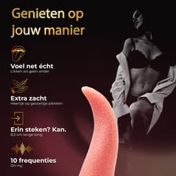 Intiem Cadeau - Vibrators voor vrouwen - Tong Vibrator - realistisch - Seks toys voor vrouwen - Clitoris stimulator - 10 vibraties — thumbnail 4