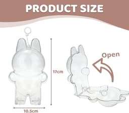 Byshayne- Beschermhoes Vinyl Plush Toy - Transparante PVC Tas - Duurzaam Acrylmateriaal - Eenvoudige Installatie - Optimale Bescherming - Flexibele Siliconenhouder - Vitrinekast — thumbnail 2