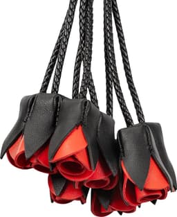 Rimba - BDSM Flogger met Rozen - Zwart/Rood — thumbnail 4