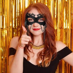 Zwart masker met vlinder- en schedelelementen voor dames - Venetiaans maskerade feest Halloween carnaval bal gala — thumbnail 5
