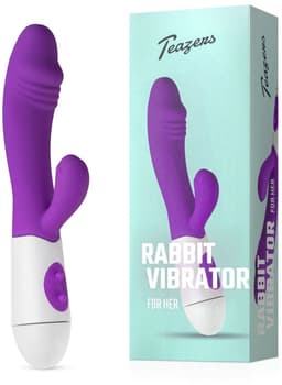 Teazers - Tarzanbocht Vibrator - Rabbit Vibrator - Vibrators voor Vrouwen - Sex Toys voor Vrouwen - Vibrators - G-Spot Vibrator - Clitoris Stimulator - Paars — thumbnail 9
