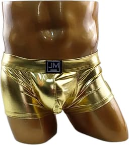Heren Boxershort Goud - Sexy heren boxershorts erotiek - Trendy clubwear boxer mannen - Sexy men's boxer gold - maat S/M — thumbnail 3