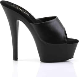 Pleaser - KISS201 Muiltjes - Paaldans schoenen - 40 Shoes - Zwart — thumbnail 5
